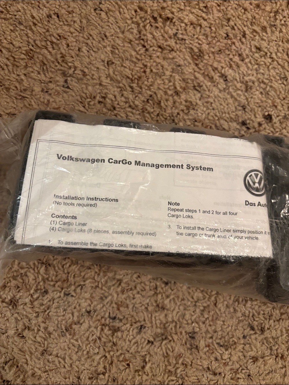 Volkswagen Cargo Management System Cargo Loks - Black